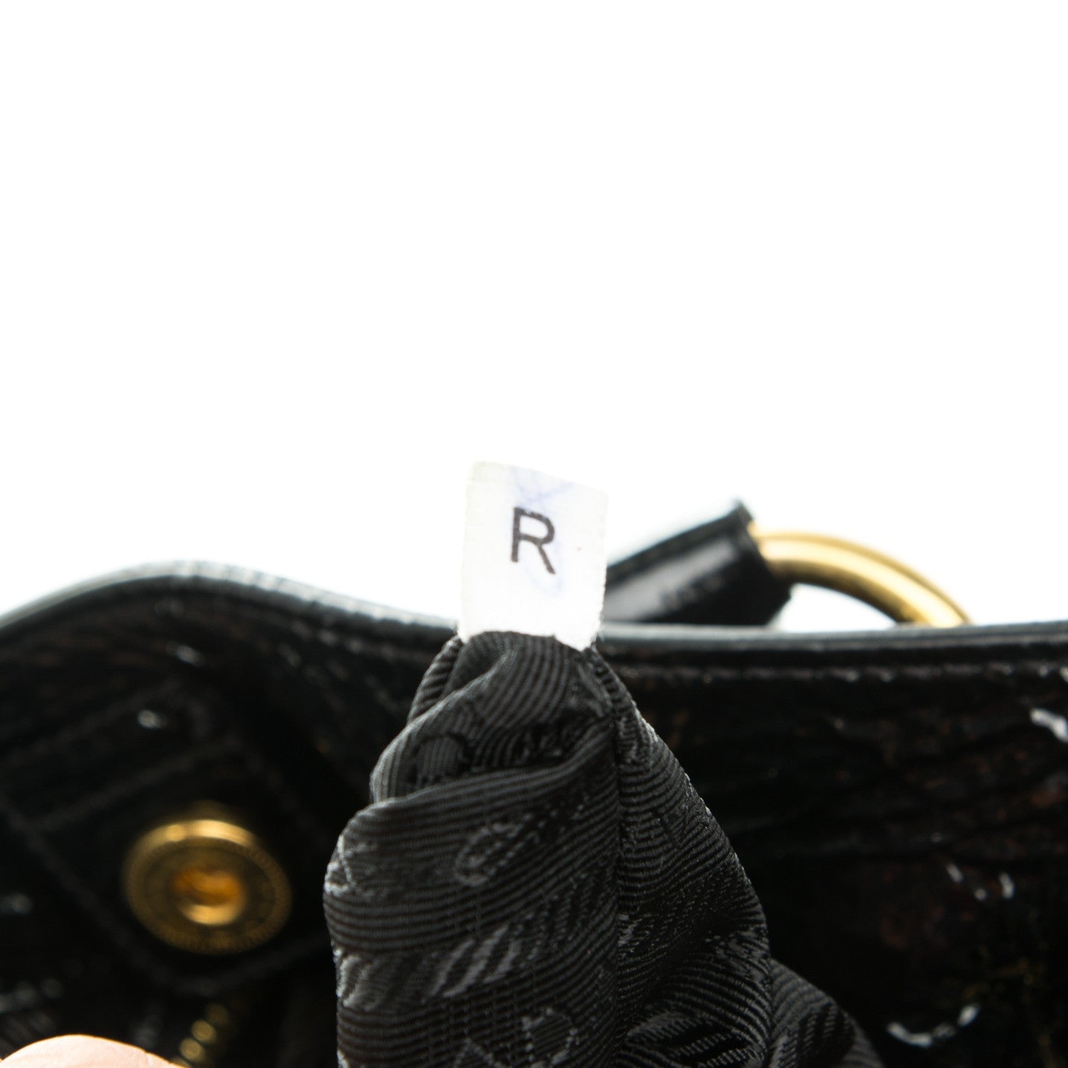Prada Vernice Naplak Tote Black 8 of 8
