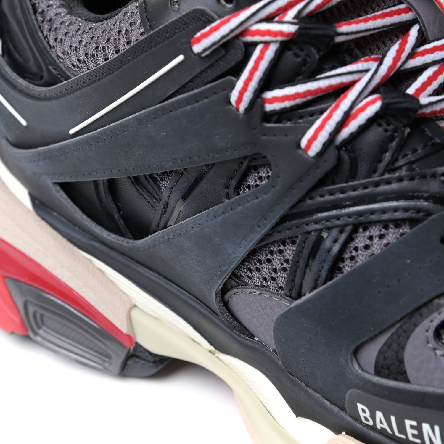Balenciaga Mesh Nylon Womens Track Sneakers 37 Black Gris 11 of 13