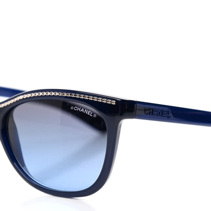 Chanel Cat Eye Chain Sunglasses 6041 Navy Blue 7 of 8