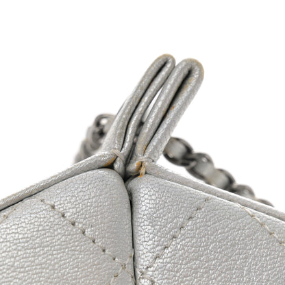 Chanel Metallic Goatskin Lait de Coco Milk Carton Bag Silver 16 of 16