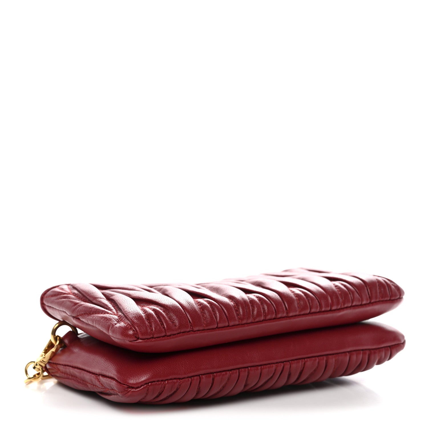 Miu Miu Nappa Matelasse Double Zip Crossbody Rubino 4 of 10