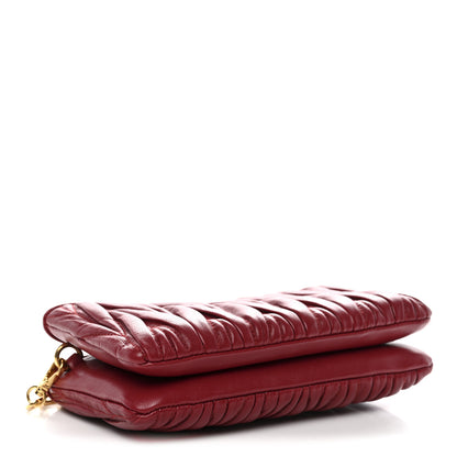 Miu Miu Nappa Matelasse Double Zip Crossbody Rubino 4 of 10