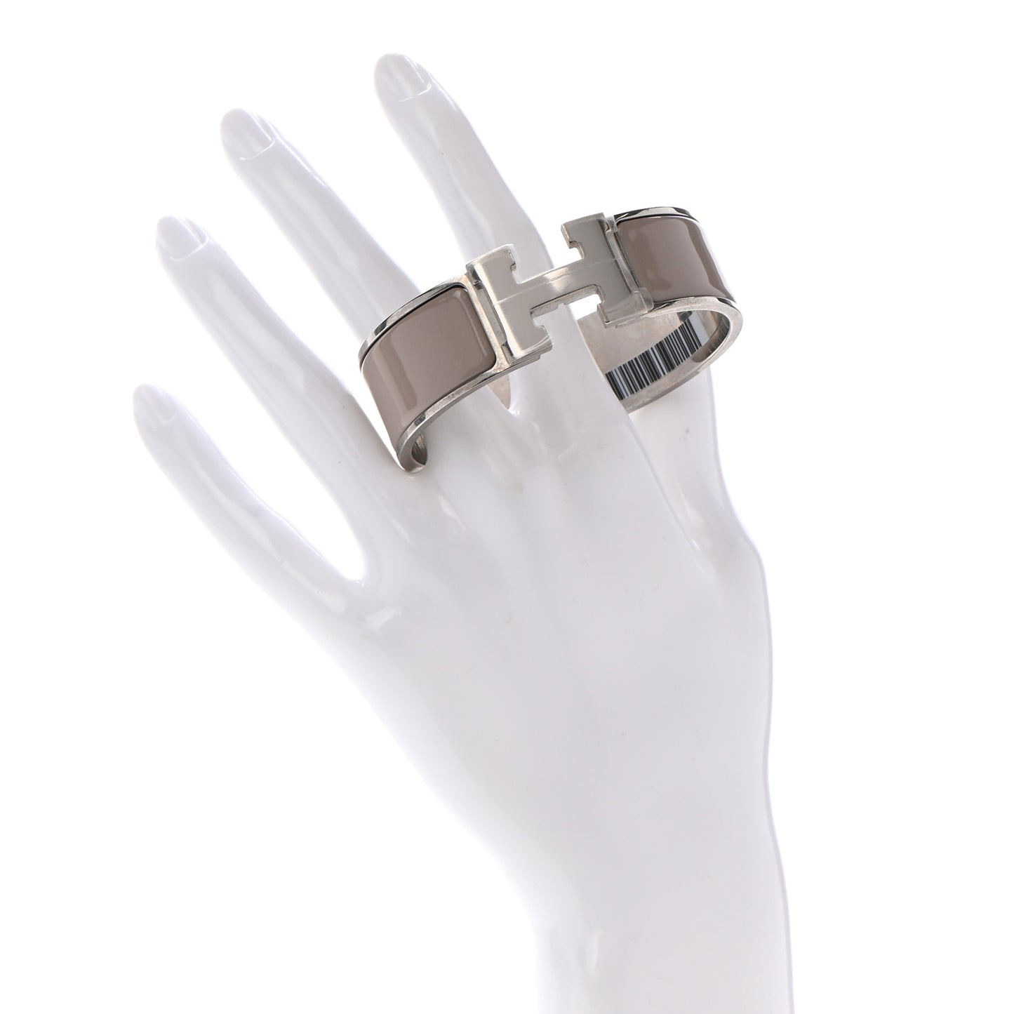 Enamel Wide Clic Clac H Bracelet GM Marron Glace