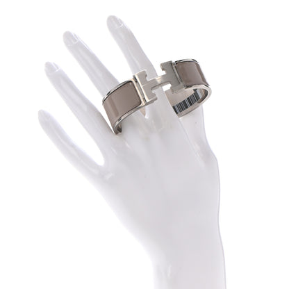 Hermes Enamel Wide Clic Clac H Bracelet GM Marron Glace 2 of 5