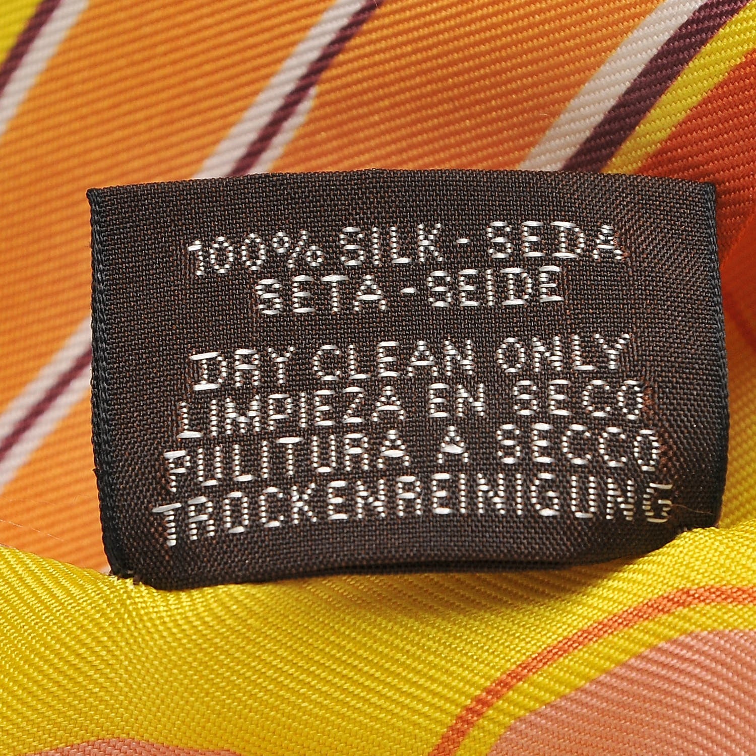 Hermes Silk Sea Surf and Fun Twilly Camel Jaune Vert 4 of 5