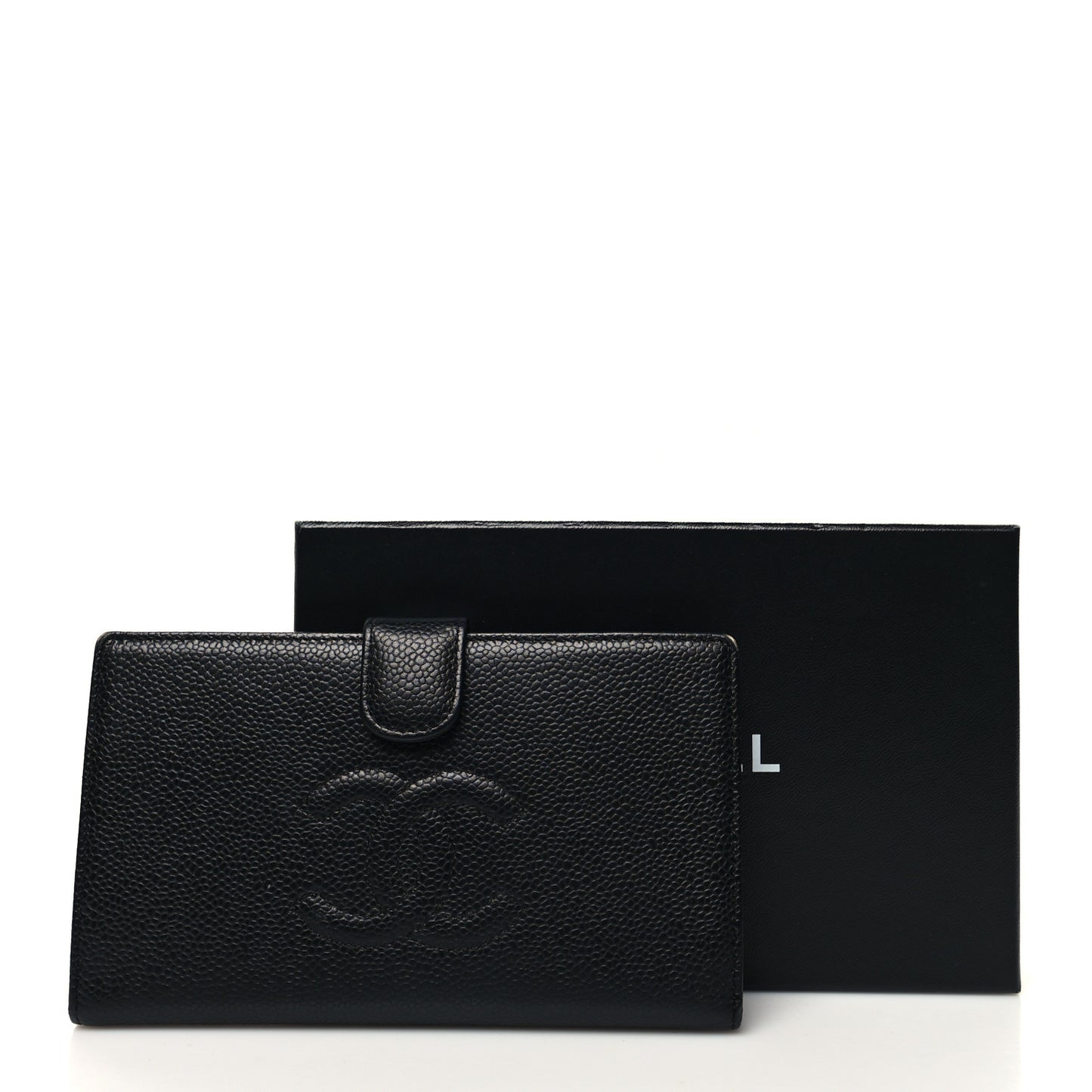 Caviar Timeless CC French Wallet Black