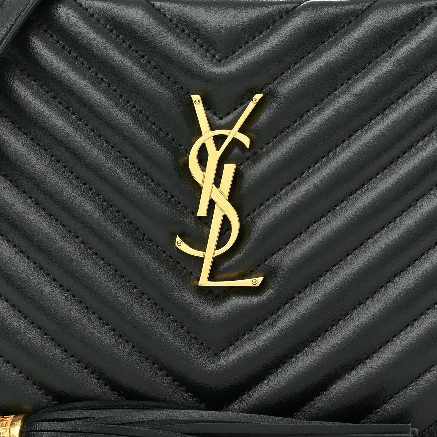 Saint Laurent Calfskin Matelasse Monogram Lou Camera Bag Military Green 8 of 10