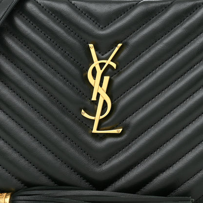 Saint Laurent Calfskin Matelasse Monogram Lou Camera Bag Military Green 8 of 10
