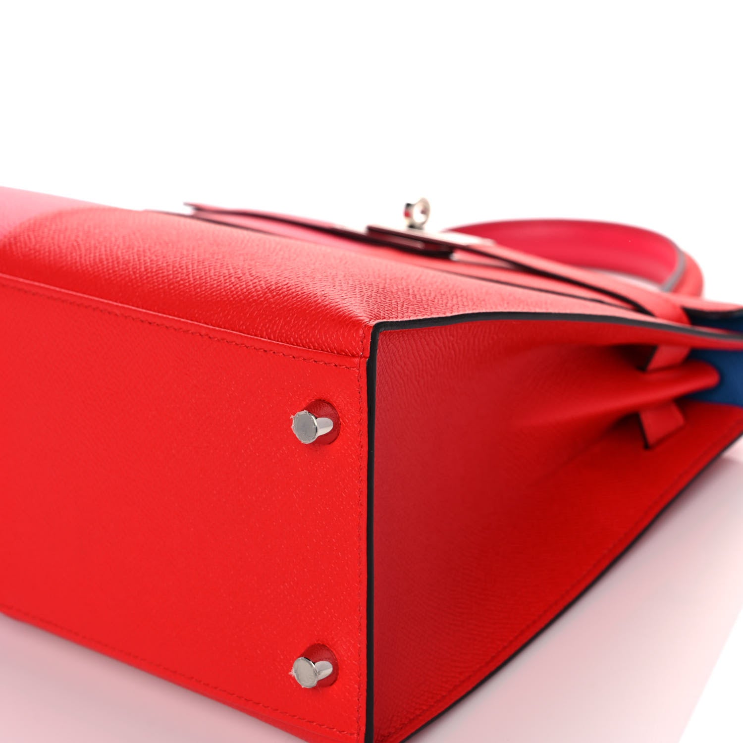 Hermes Epsom Casaque Kelly Sellier 28 Rouge Coeur Rose Extreme Bleu Zanzibar 11 of 16