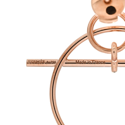 Hermes 18K Rose Gold PM Loop Earrings 4 of 6
