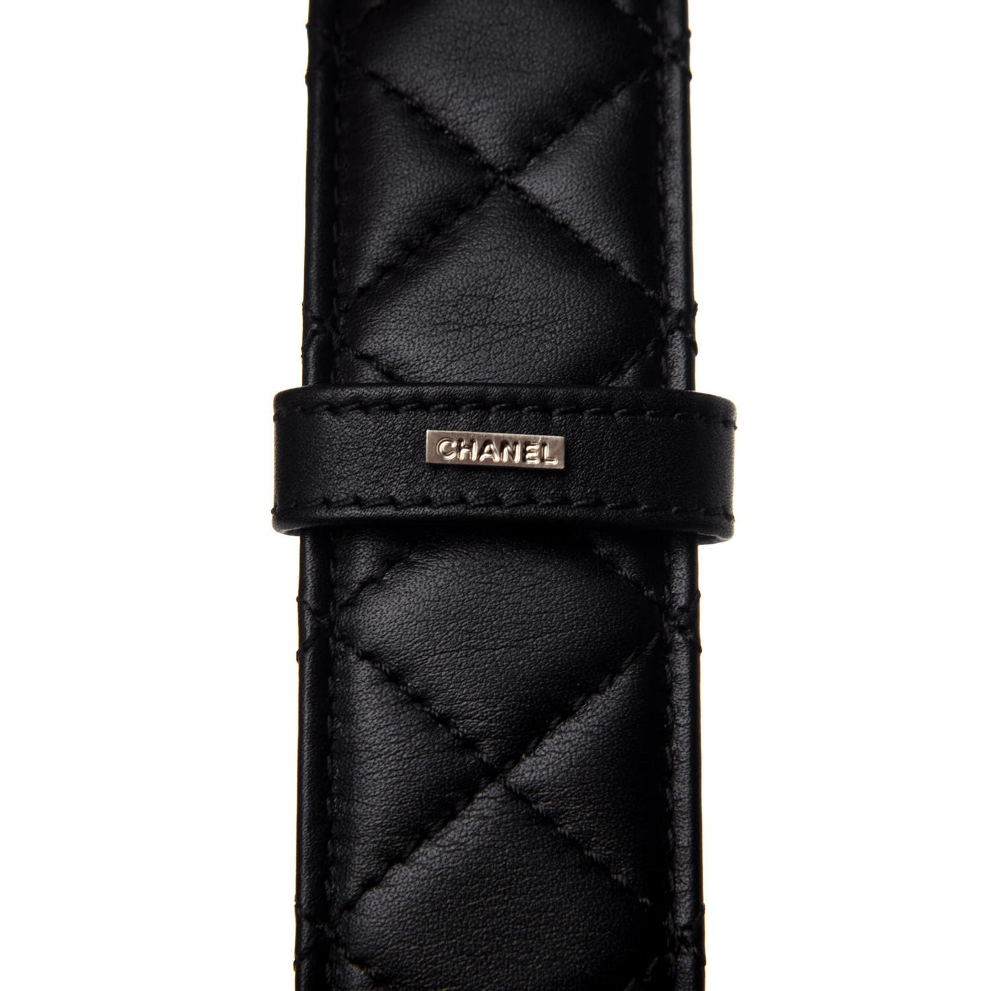Lambskin Quilted CC Chain Belt 85 34 Black