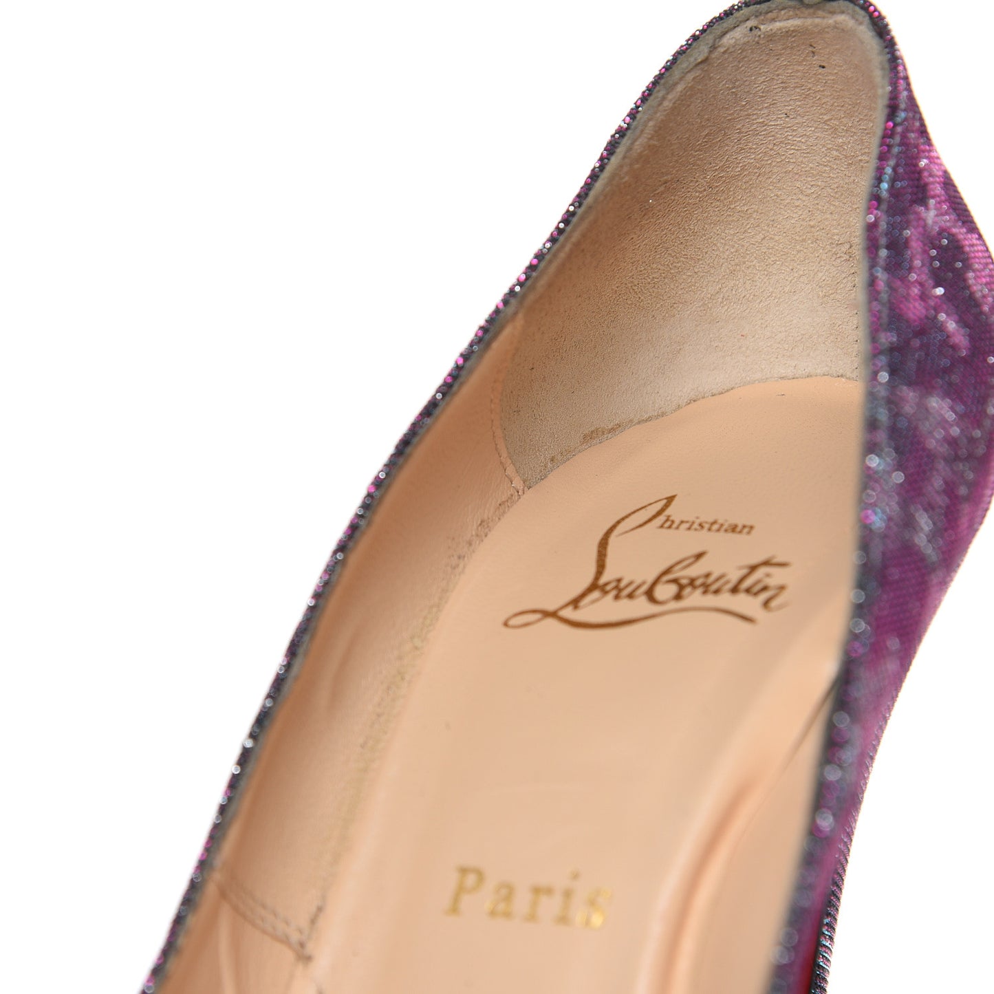 Lame Leopard Highness 160 Pumps 38.5 Turquoise Violet