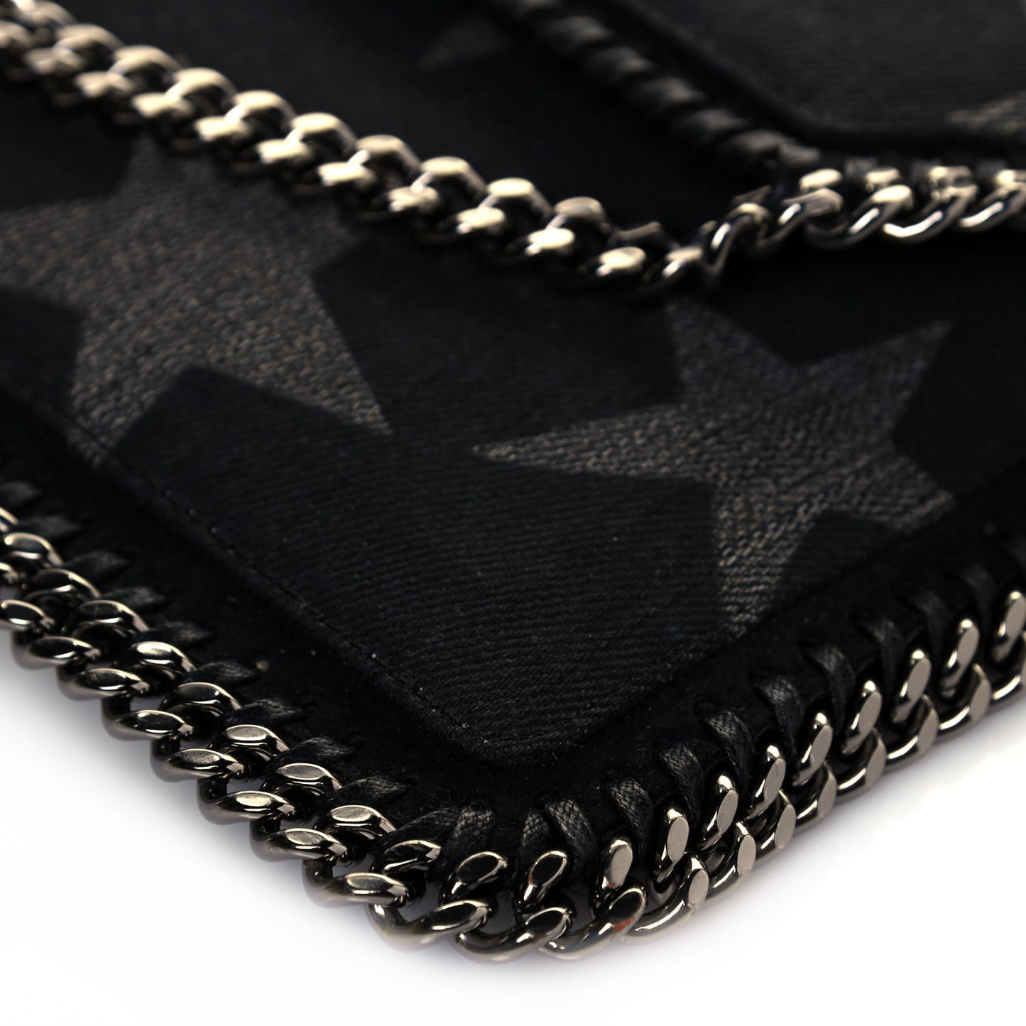 Denim Mini Star Falabella Tote Black