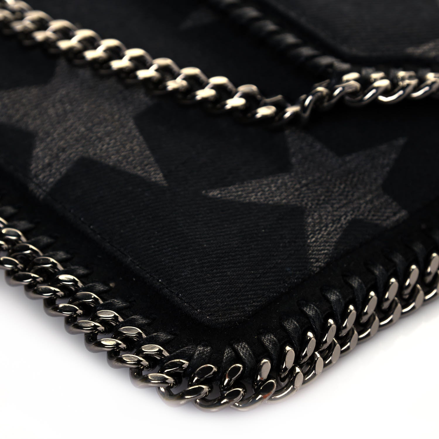 Stella McCartney Denim Mini Star Falabella Tote Black 9 of 11