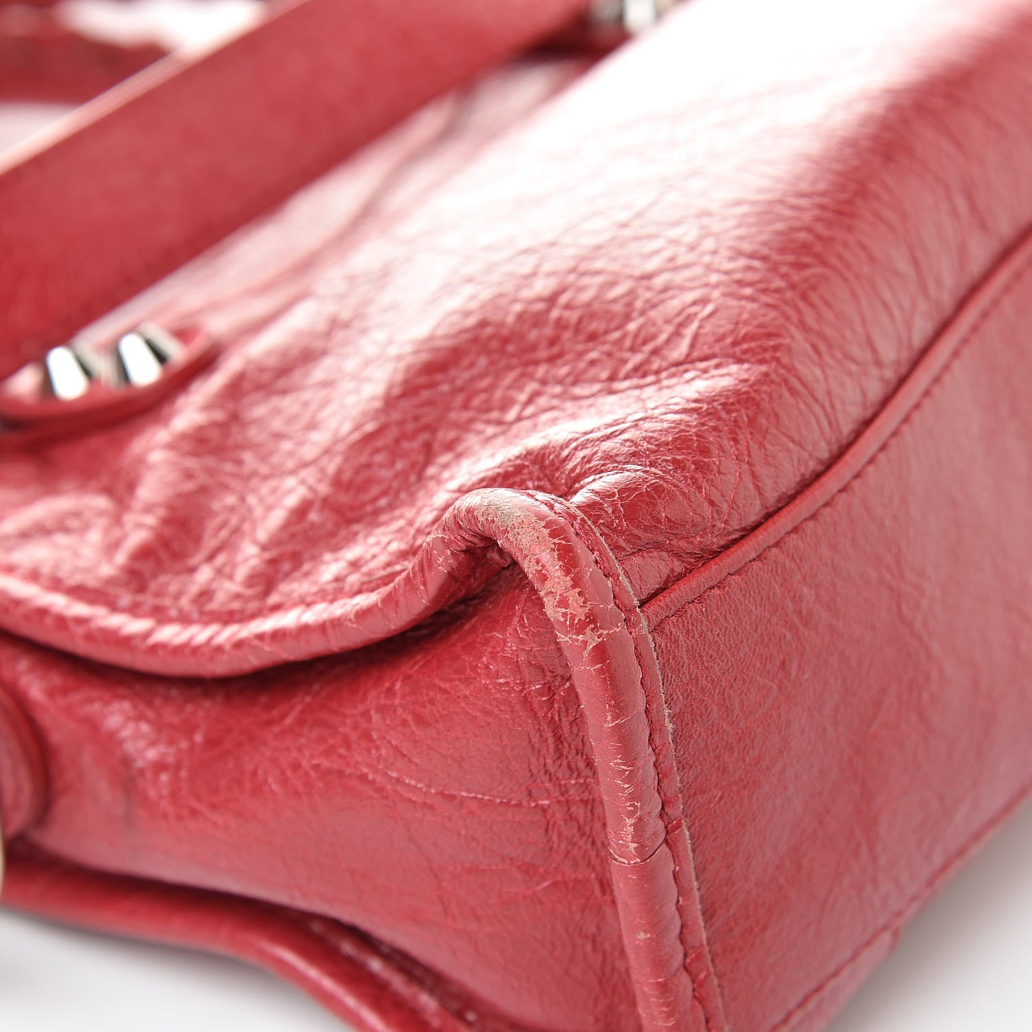 Balenciaga Agneau Classic Silver Hardware Mini City Rouge Sapphire 12 of 17