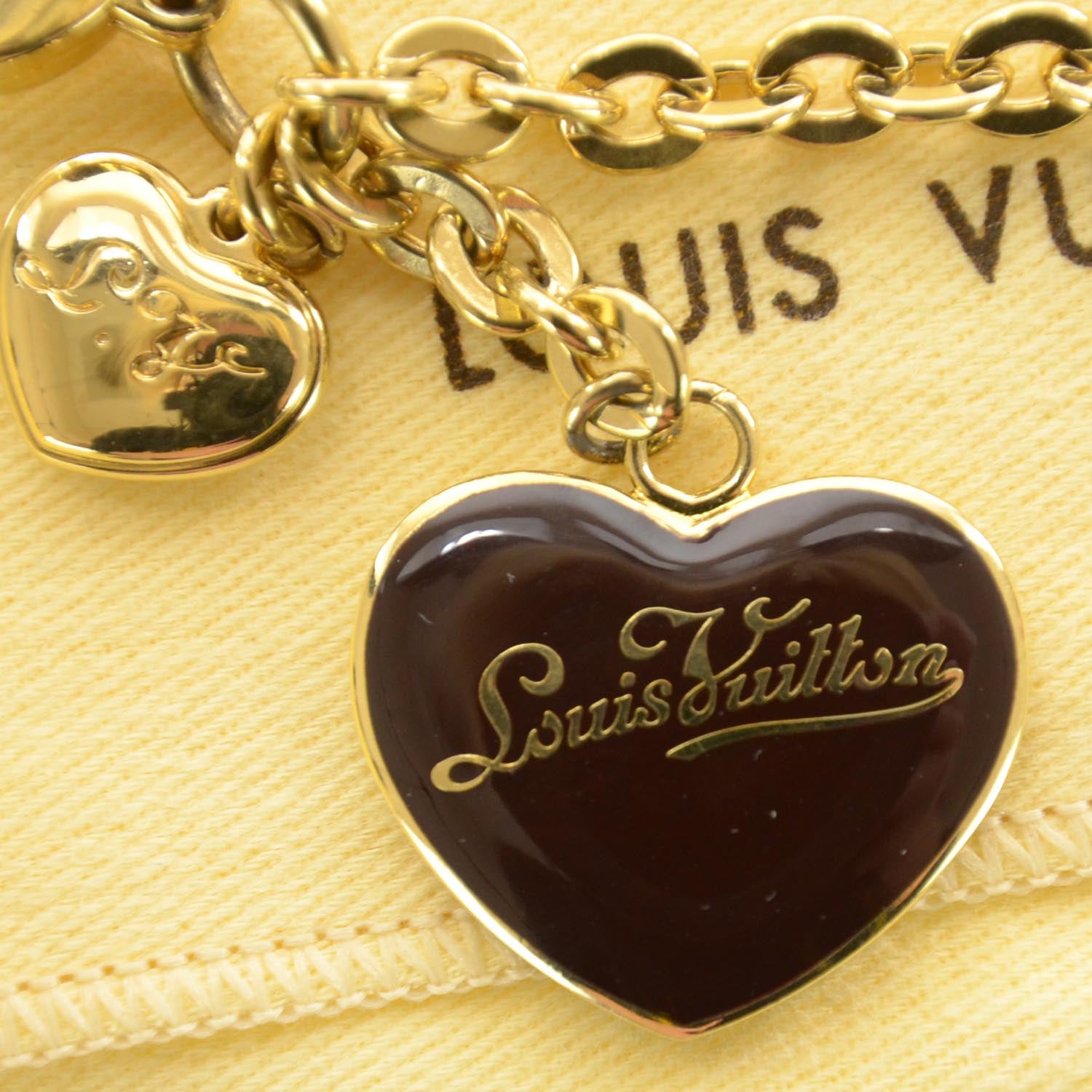 Louis Vuitton Rayures Coeur Bag Charm Key Holder Amarante 3 of 6