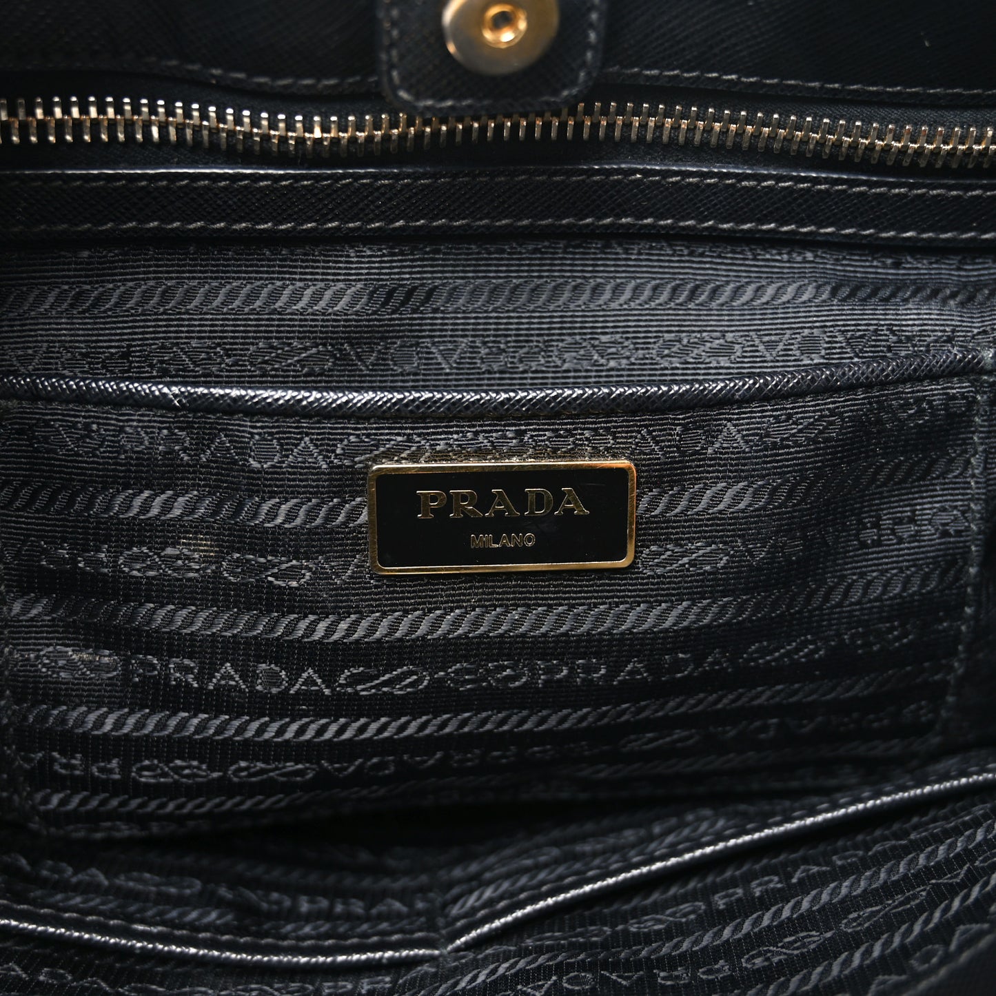 Saffiano Lux Large Tote Black