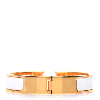 Hermes Enamel Narrow Clic Clac H Bracelet PM White 3 of 4