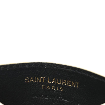 Saint Laurent Grain De Poudre Matelasse Chevron Cassandre Credit Card Case Crema Soft 6 of 8
