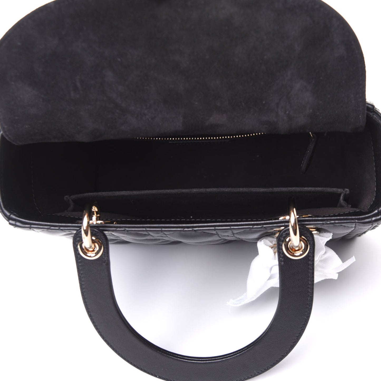 Lambskin Cannage Medium Lady Dior Black