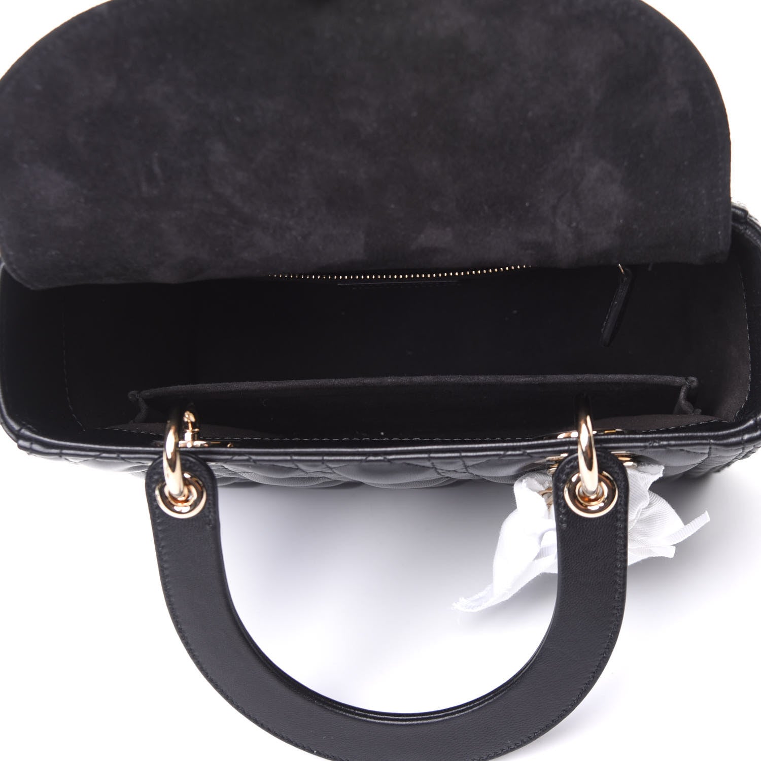Christian Dior Lambskin Cannage Medium Lady Dior Black 5 of 11