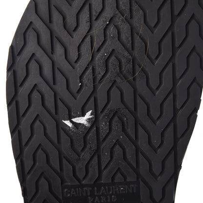 Saint Laurent Calfskin Monogram Jimmy Joan Slide Sandals 41 Black 8 of 9
