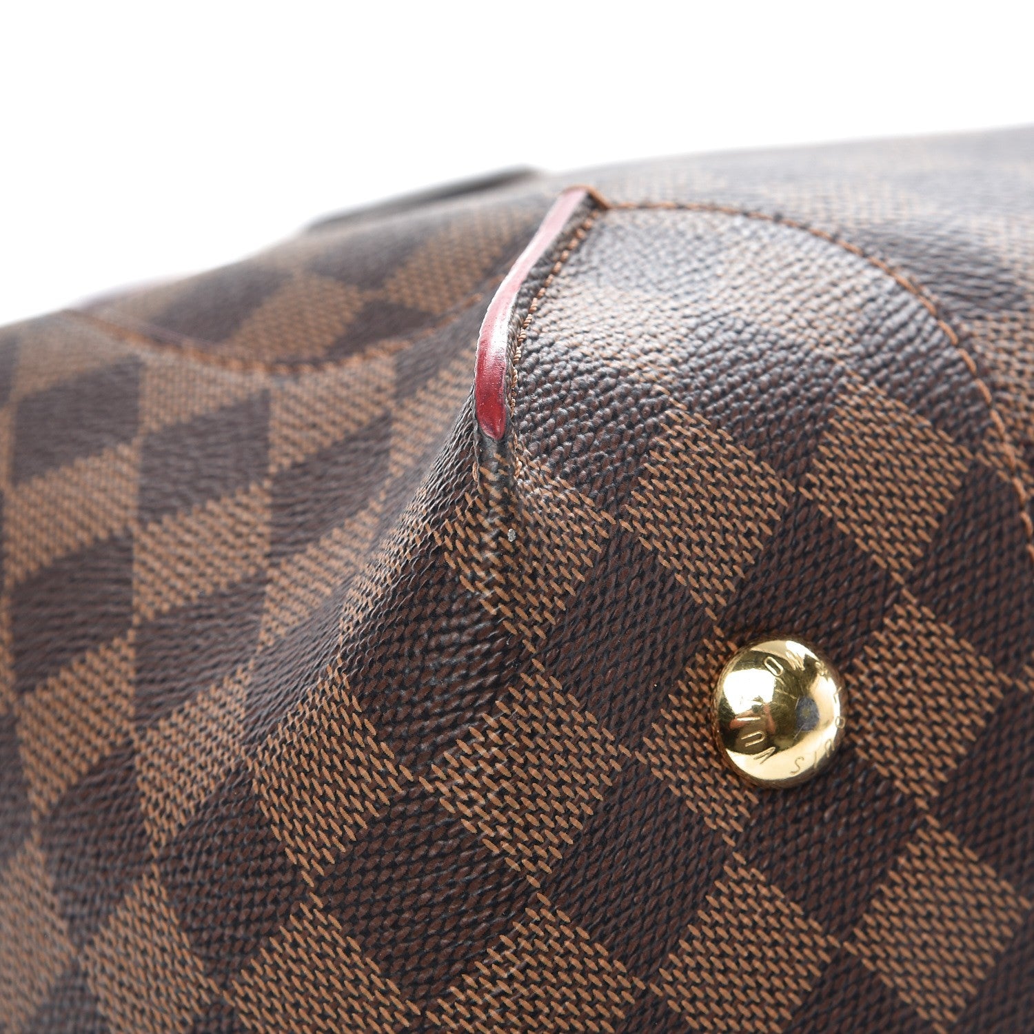 Louis Vuitton Damier Ebene Caissa Hobo Cherry 10 of 14