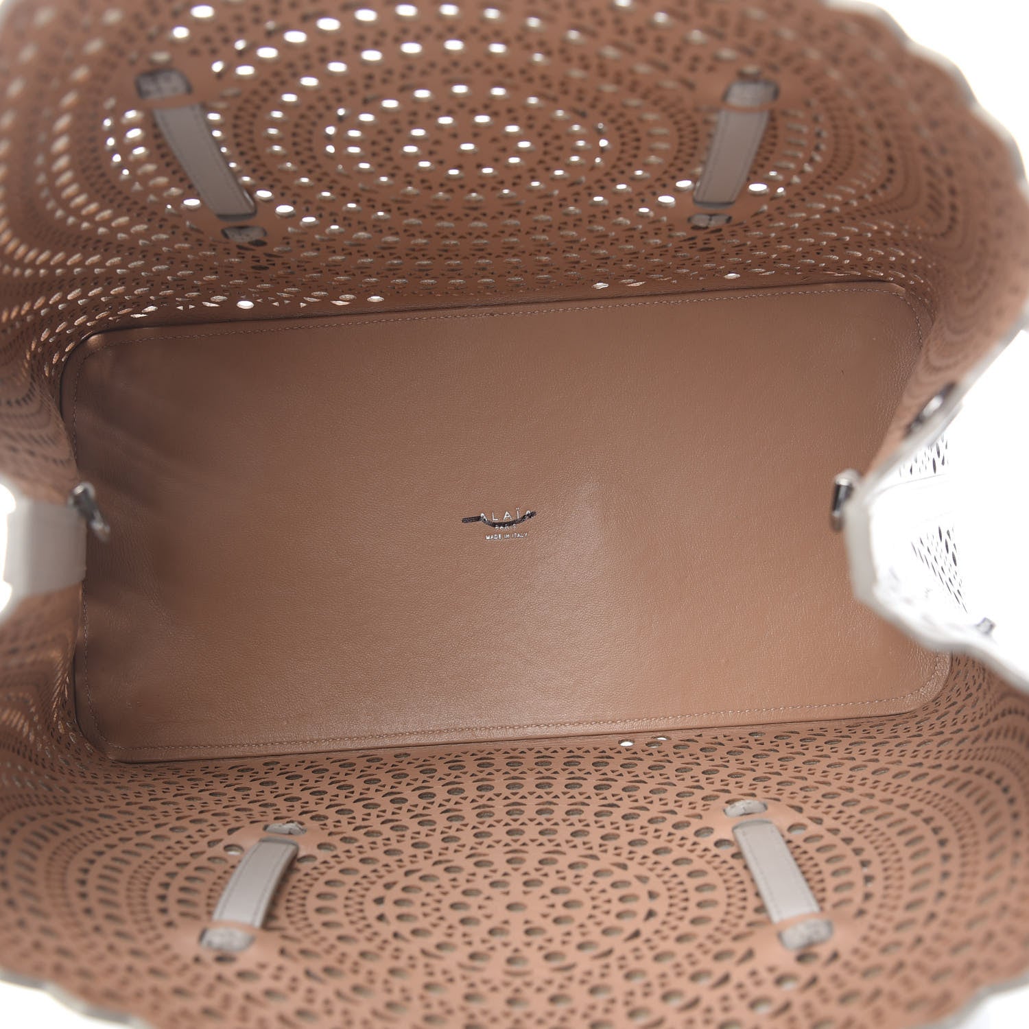 Alaia Lux Calfskin Vienne 32 Bag Perle 6 of 9