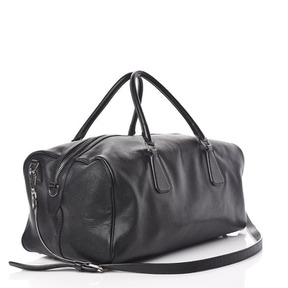 Prada Saffiano Duffle Travel Bag Black 3 of 18
