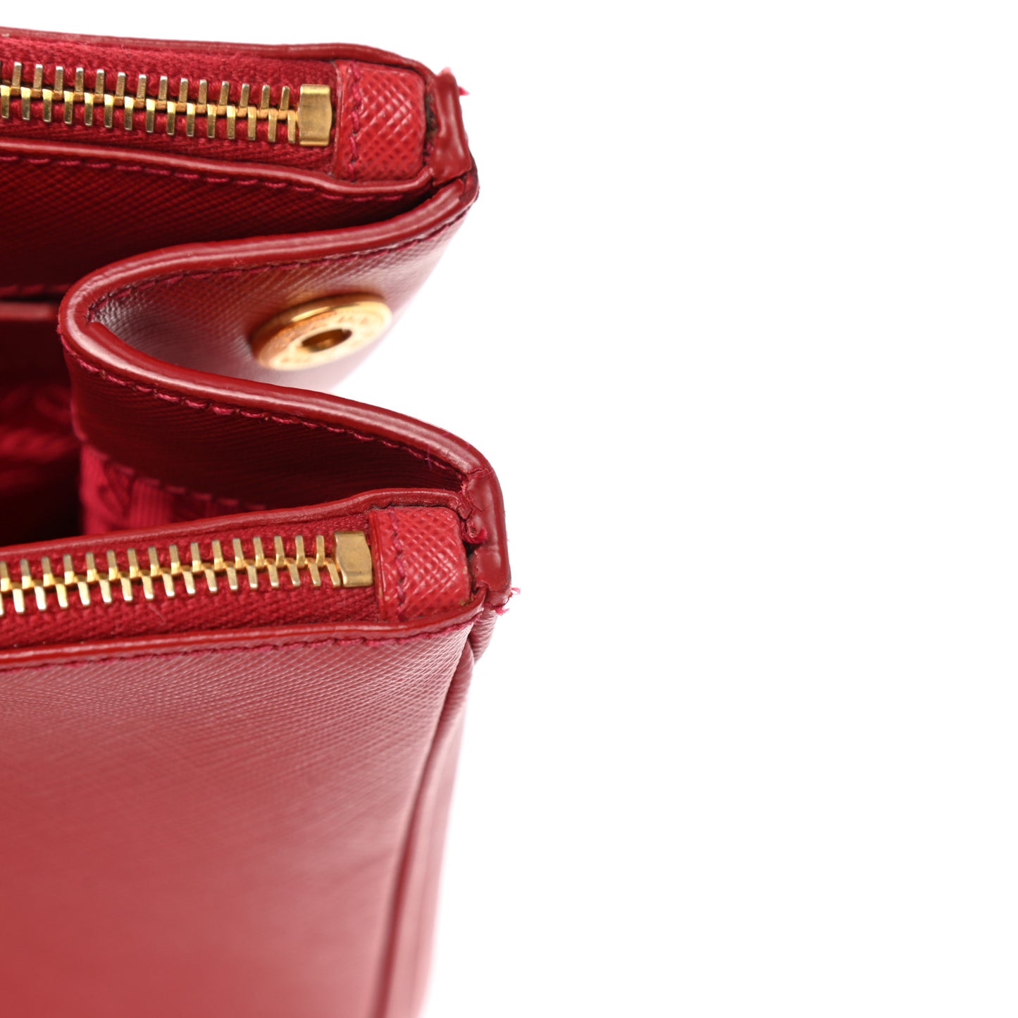Saffiano Medium Galleria Double Zip Tote Fuoco