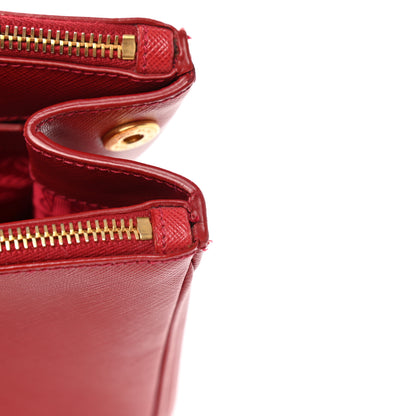 Prada Saffiano Medium Galleria Double Zip Tote Fuoco 17 of 25