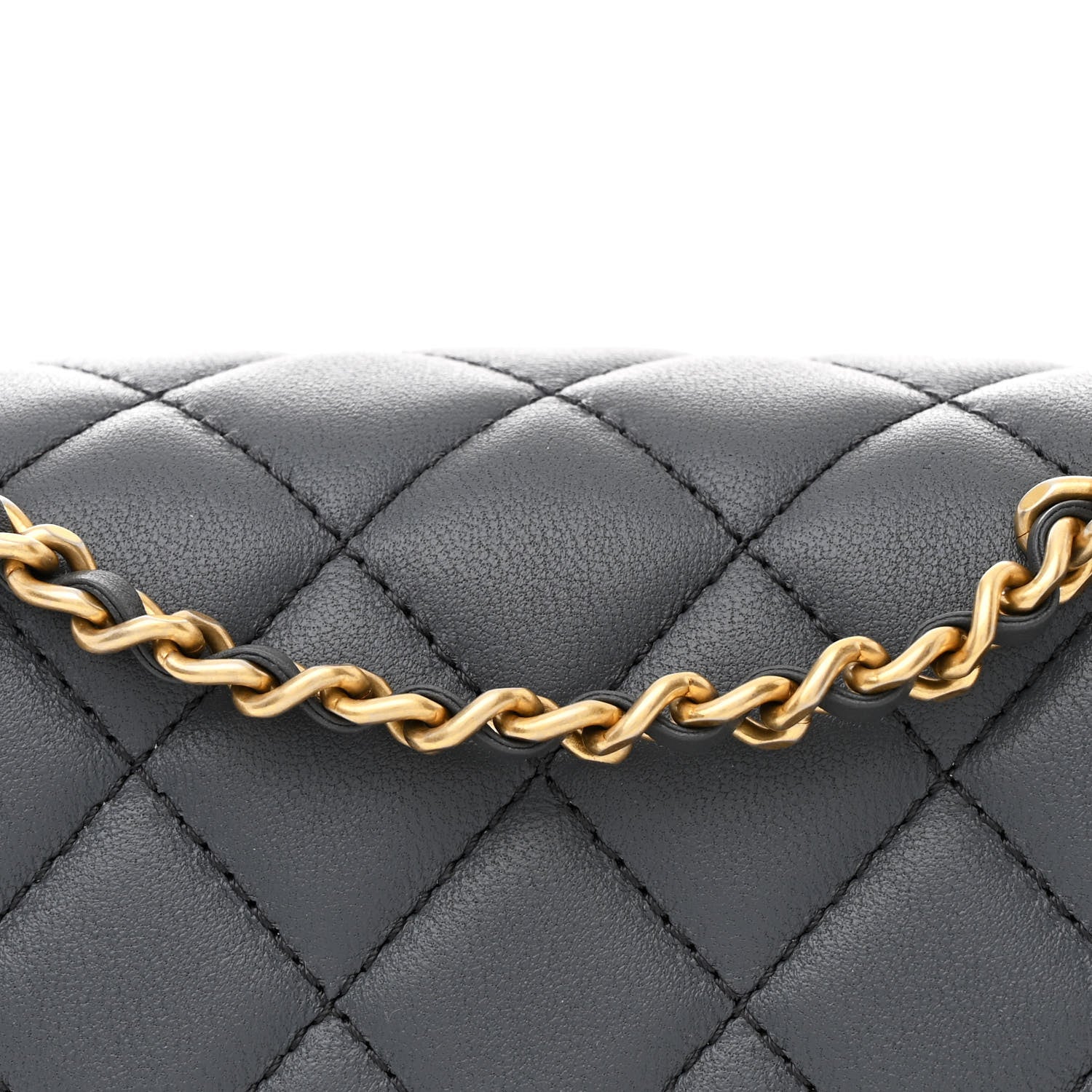 Chanel Lambskin Quilted Mini Rectangular Pearl Crush Flap Dark Grey 8 of 10