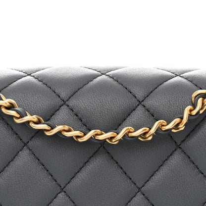 Chanel Lambskin Quilted Mini Rectangular Pearl Crush Flap Dark Grey 8 of 10