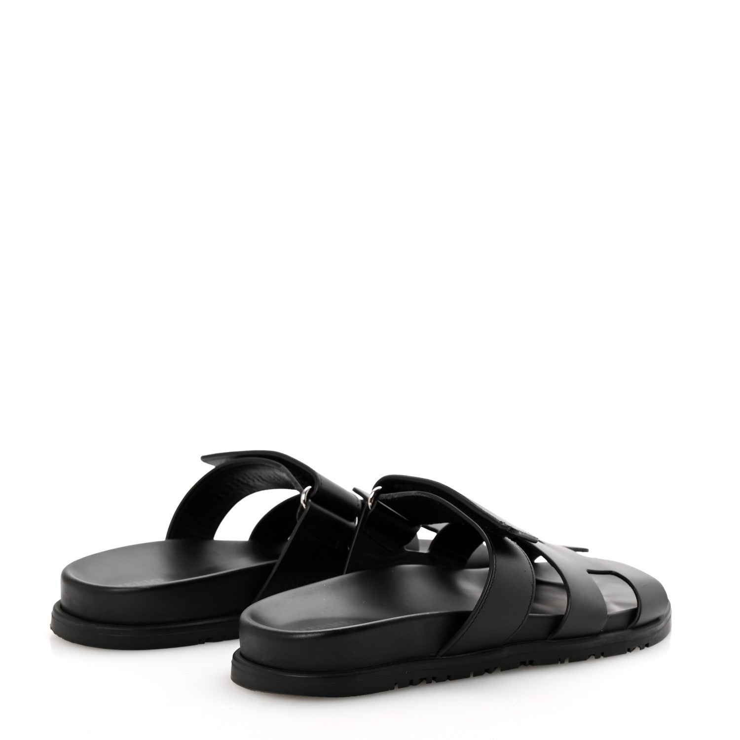 Hermes Calfskin Womens Chypre Sandals 38 Black 5 of 11