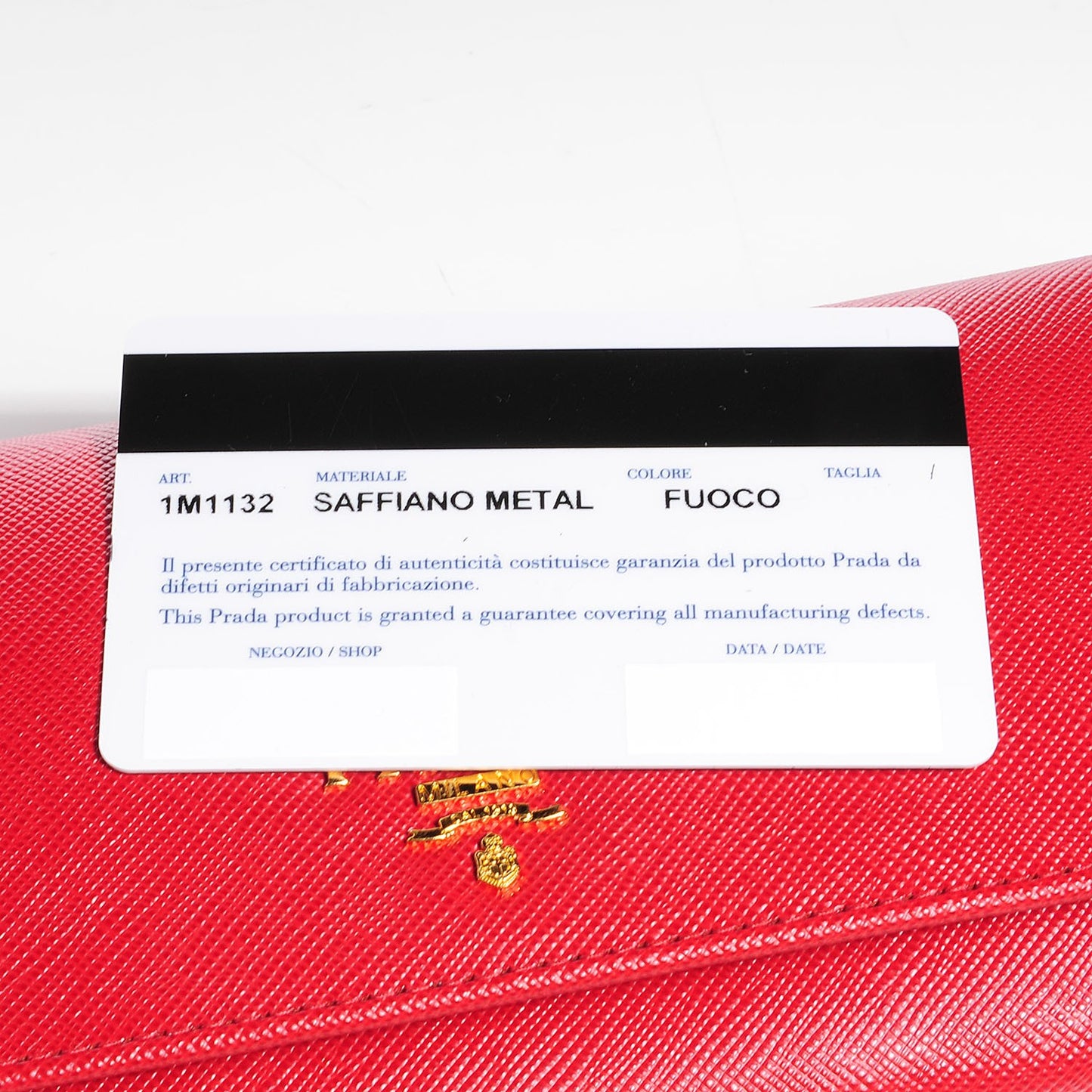 Saffiano Metal Continental Flap Wallet Fuoco