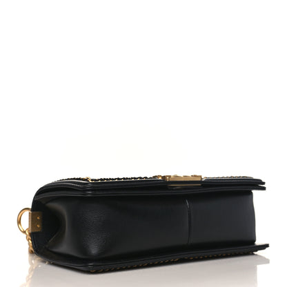 Chanel Lambskin Quilted Medium Top Handle Boy Flap Black 4 of 9