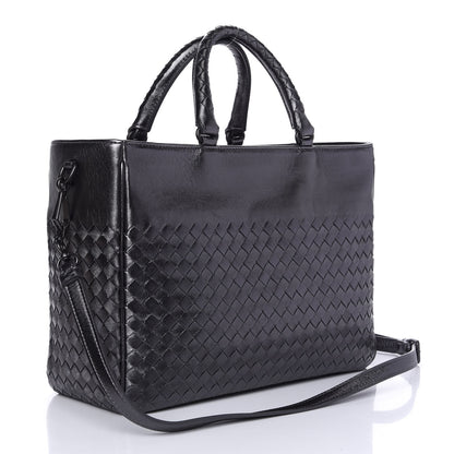 Bottega Veneta Metallic Grosgrain Intrecciato Tote Argento Ossidato 4 of 10