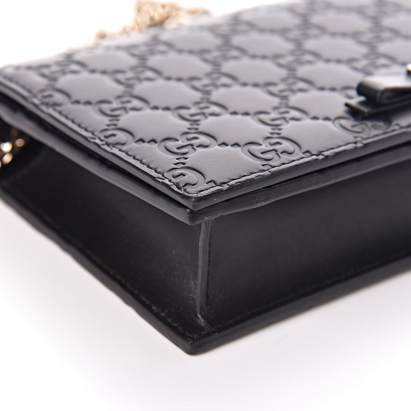 Guccissima Signature Bowy Chain Wallet Black