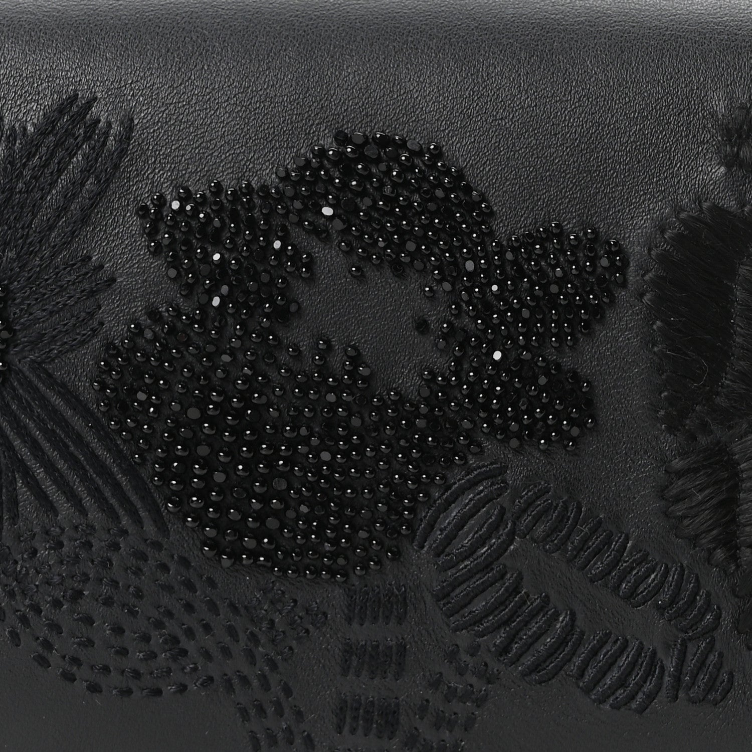 Hermes Swift Dancing Flowers Embroidered Constance 18 Black 9 of 13
