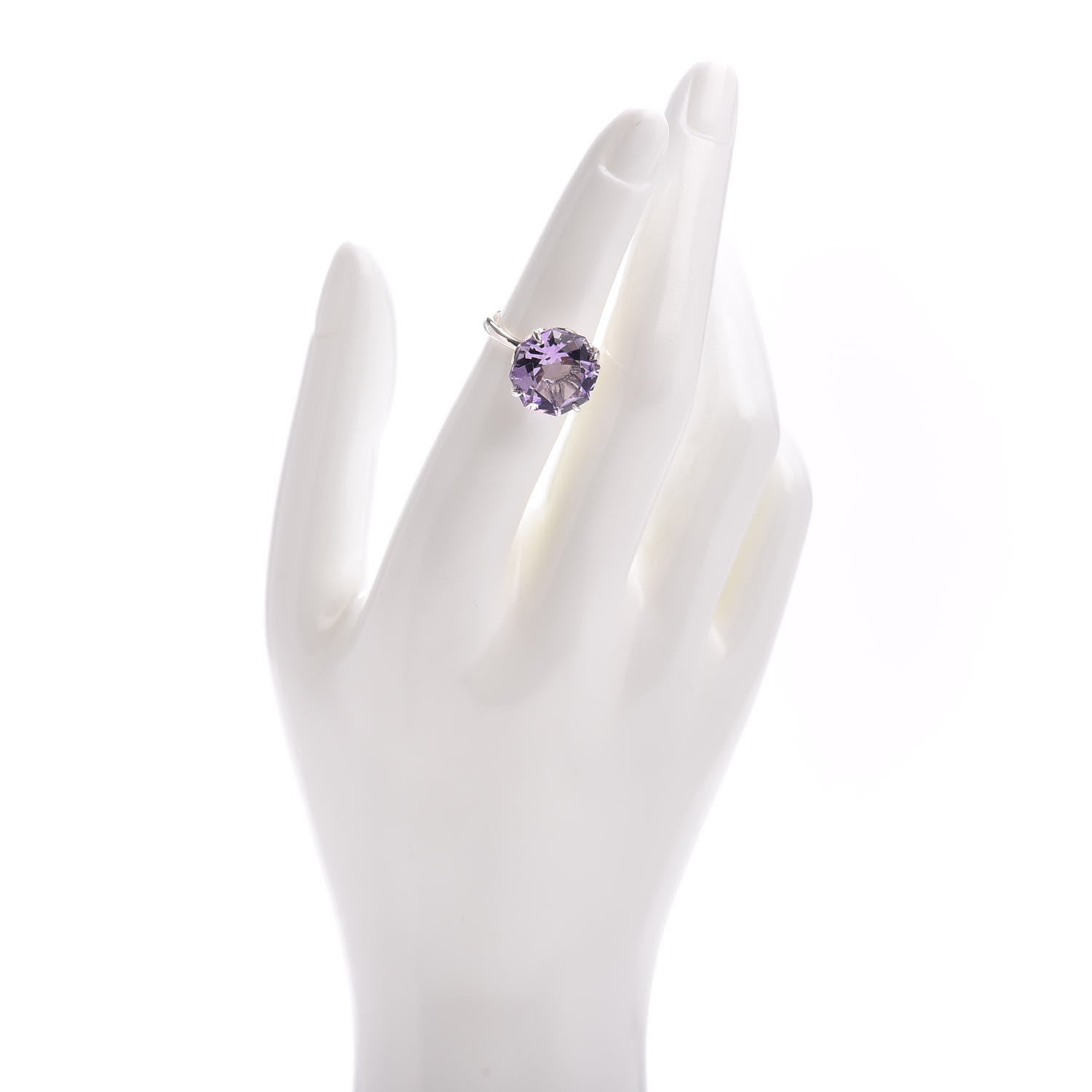 Tiffany Sterling Silver Amethyst Sparklers Octagonal Cocktail Ring 49 5 2 of 5
