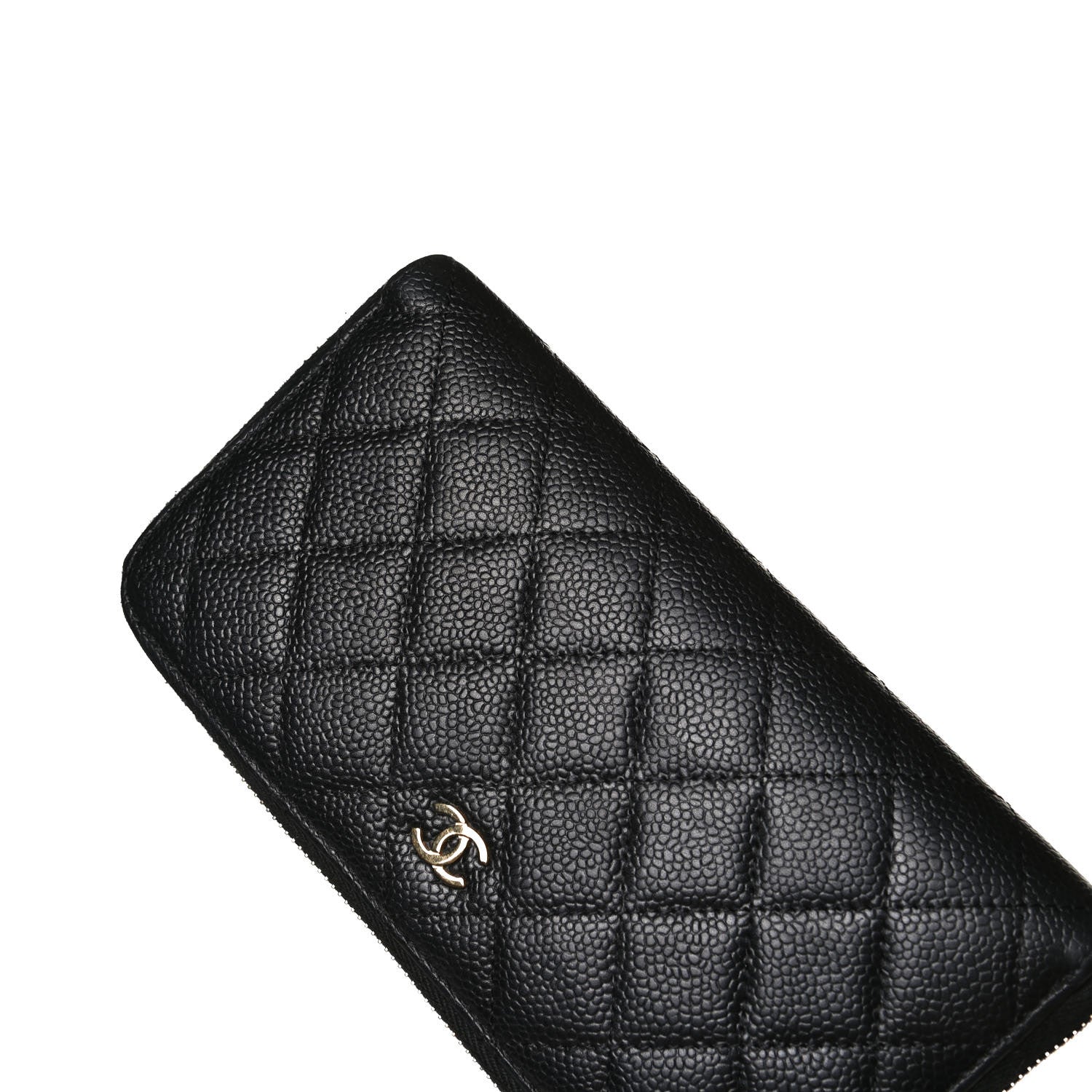 Chanel Caviar Quilted Large Gusset Zip Around Wallet Black 11 of 13