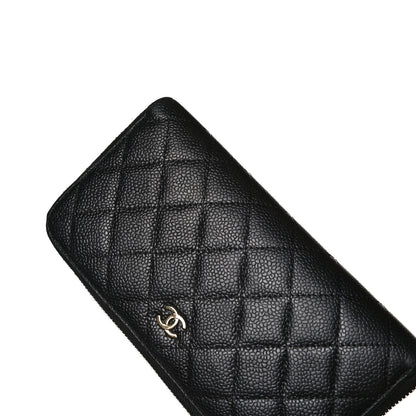 Chanel Caviar Quilted Large Gusset Zip Around Wallet Black 11 of 13