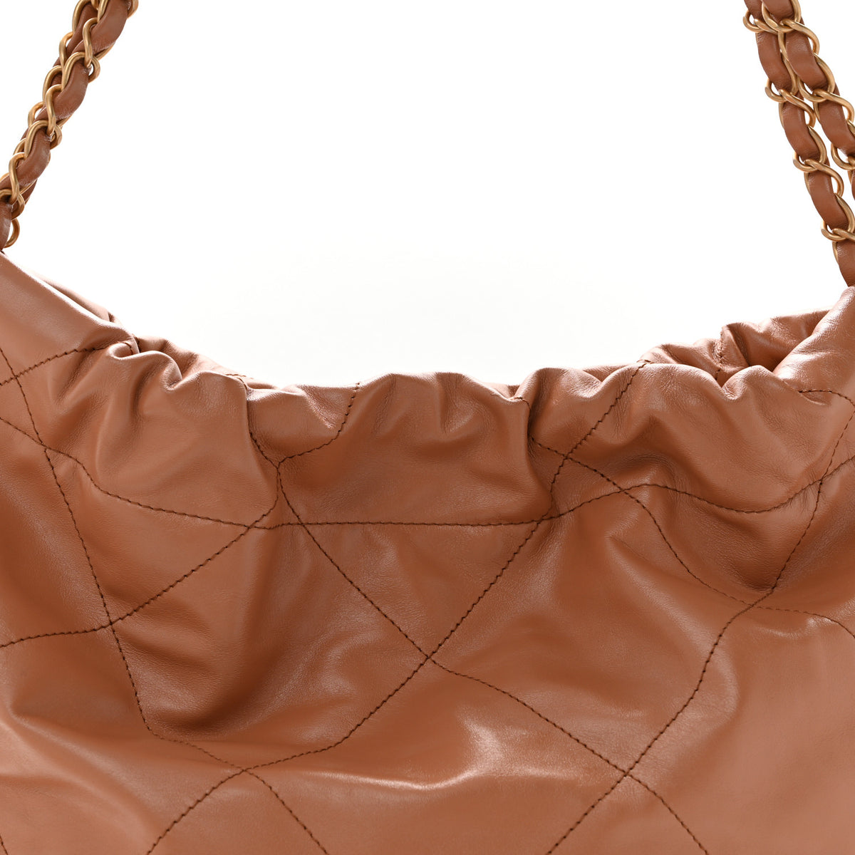 Chanel Shiny Calfskin Quilted Small Chanel 22 Beige 9 of 14