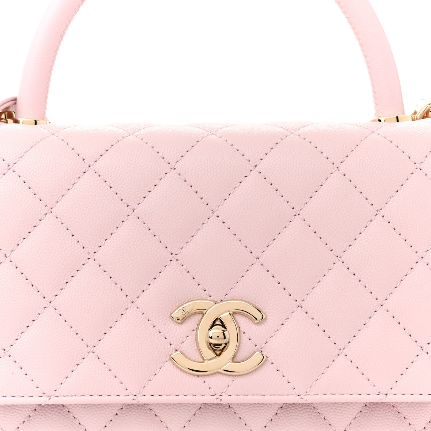 Chanel Caviar Quilted Small Coco Handle Flap Light Pink 8 of 12
