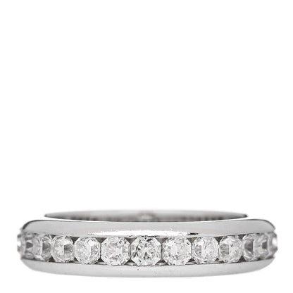 Tiffany Platinum Diamond 4mm Lucida Full Circle Band Ring 48 4.5 1 of 7