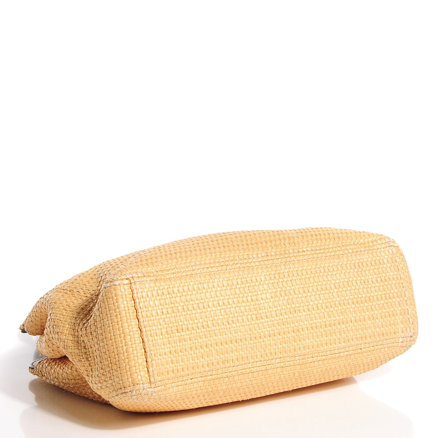 Woven Straw Raffia Wooden Handles Bag