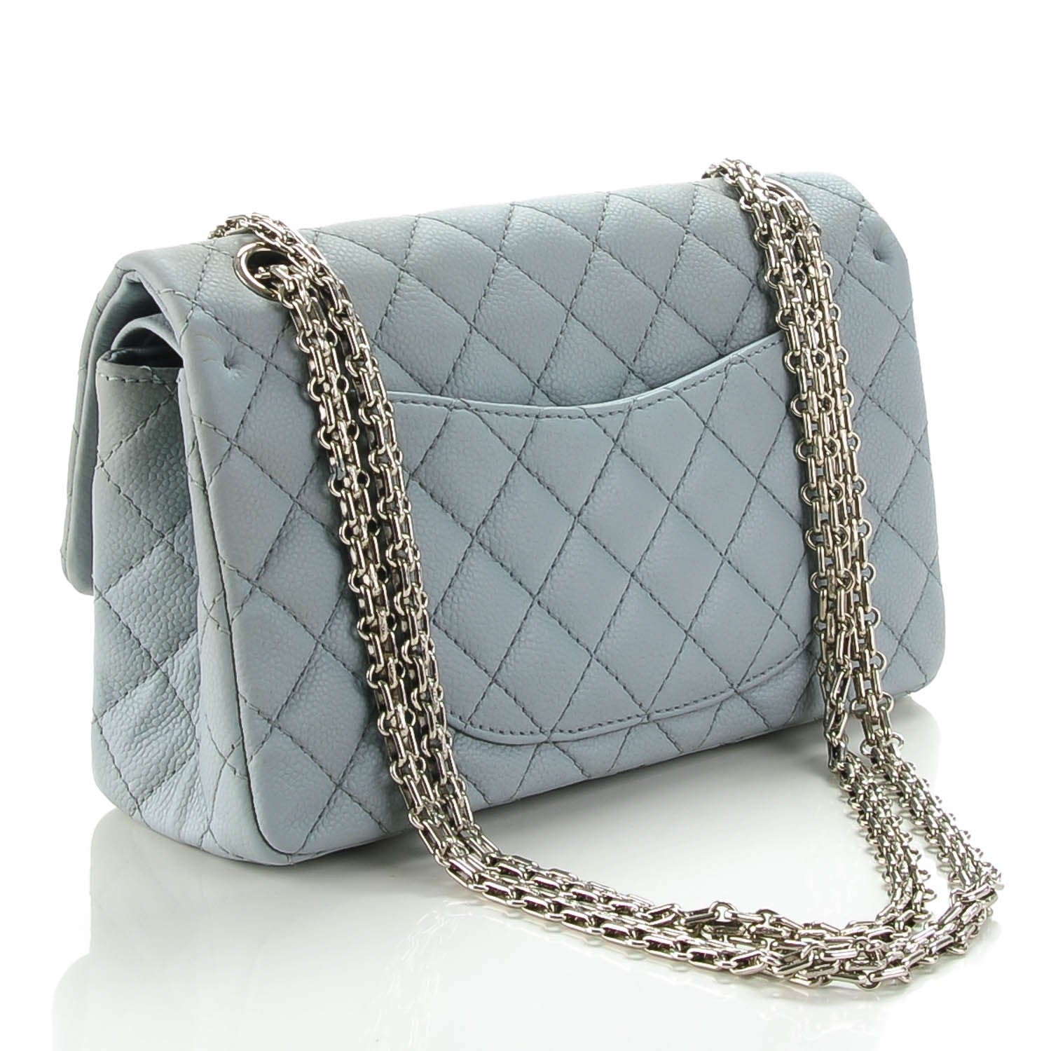 Chanel Caviar Quilted 2.55 Reissue Flap 225 Light Blue 3 of 9