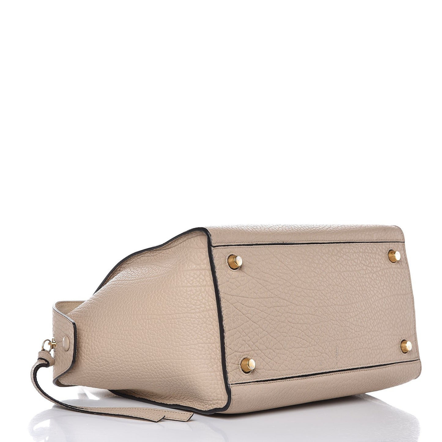 Bullhide Calfskin Small Ring Bag Dune