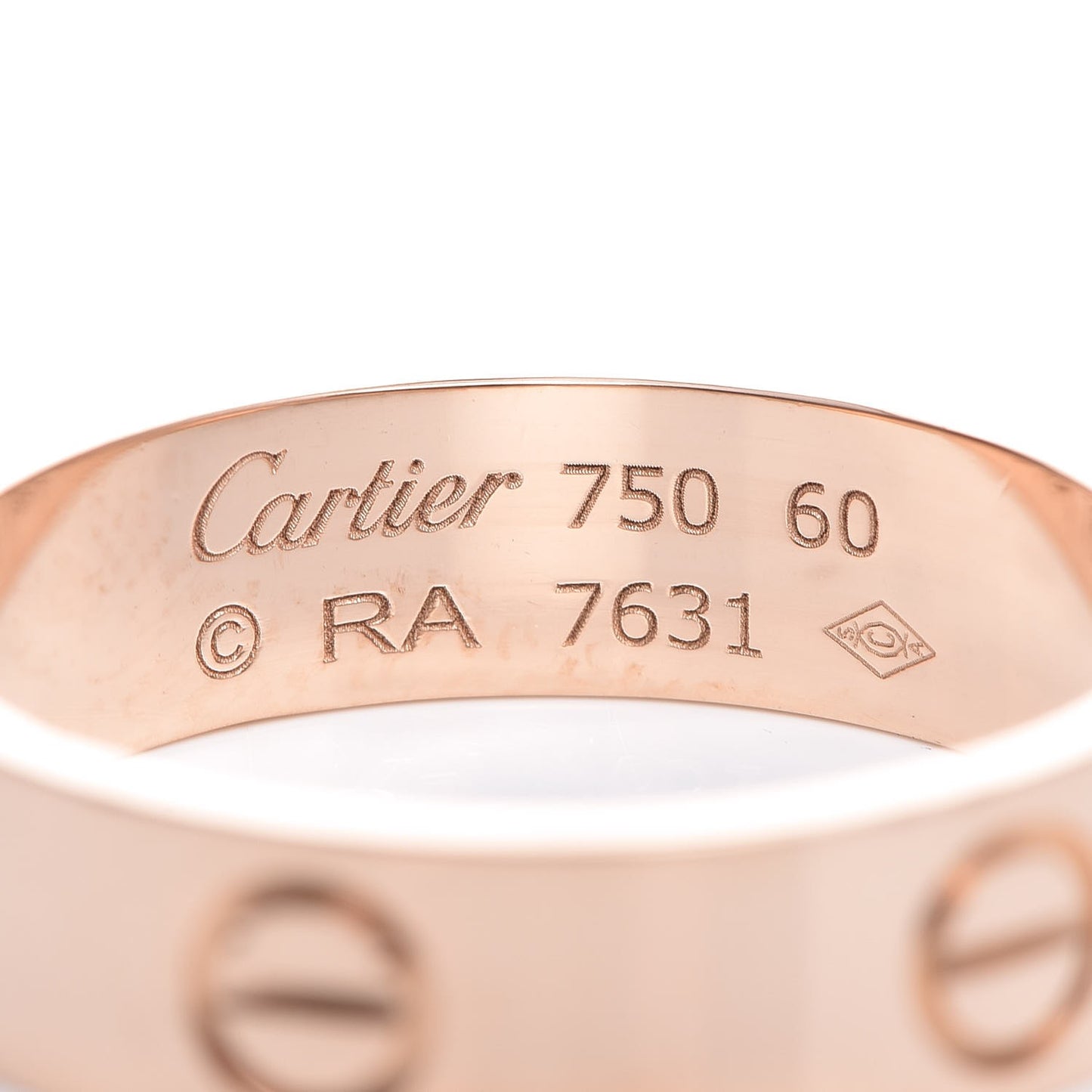 18K Pink Gold 5.5mm LOVE Ring 60 9