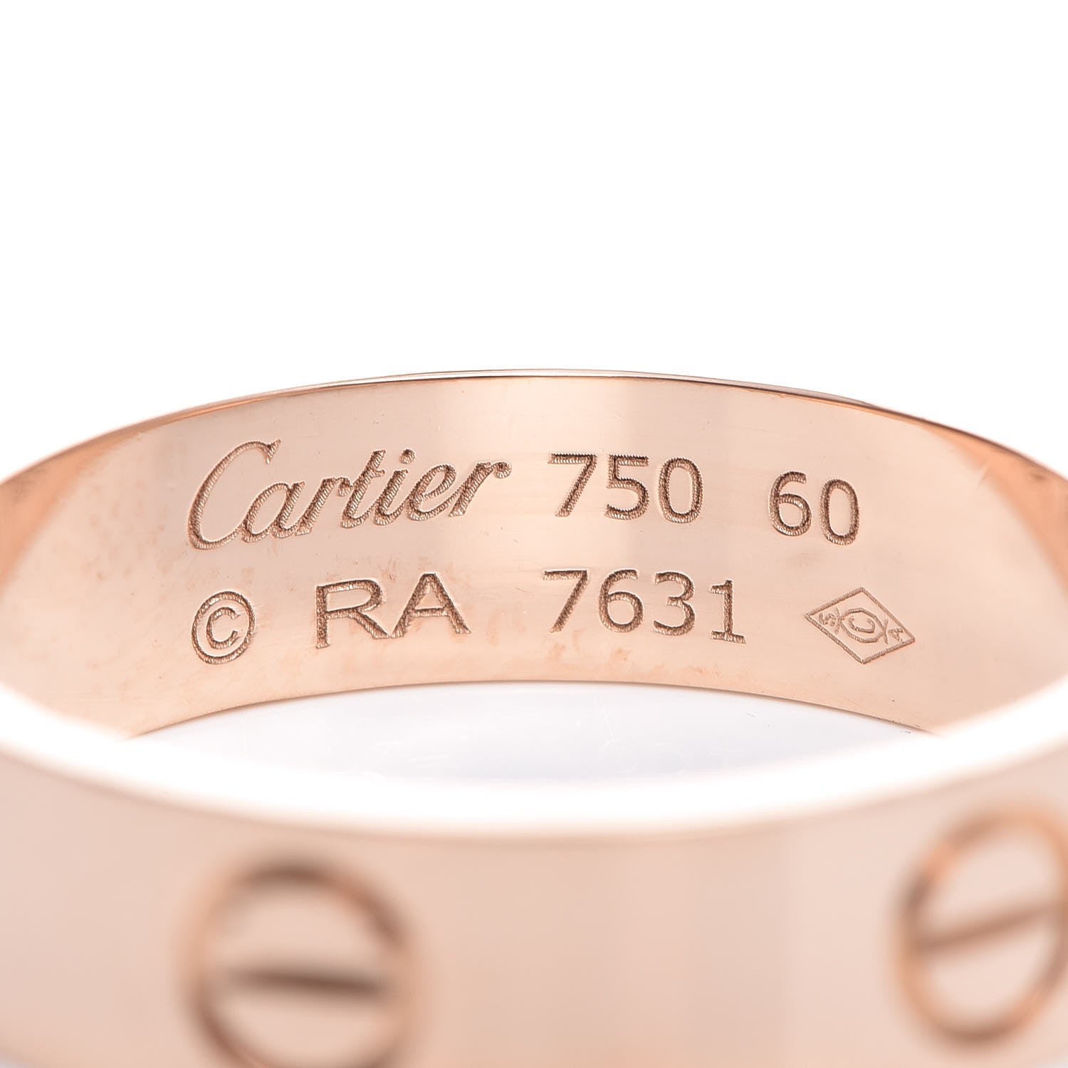 Cartier 18K Pink Gold 5.5mm LOVE Ring 60 9 4 of 4